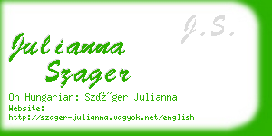 julianna szager business card